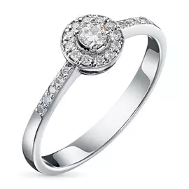 Кольцо из белого золота с бриллиантами э0901кц04153200