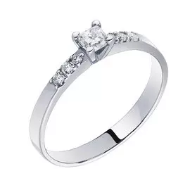 Кольцо из белого золота с бриллиантами э0901кц04153700