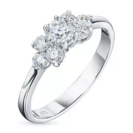 Кольцо из белого золота с бриллиантами э0901кц04185500