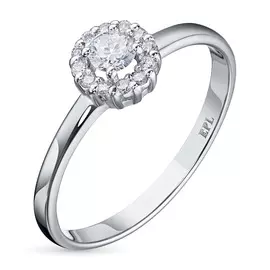 Кольцо из белого золота с бриллиантами э0901кц04190100