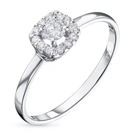 Кольцо из белого золота с бриллиантами э0901кц04190200