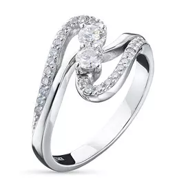 Кольцо из белого золота с бриллиантами э0901кц04200704