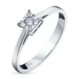 Кольцо из белого золота с бриллиантами э0901кц04200709