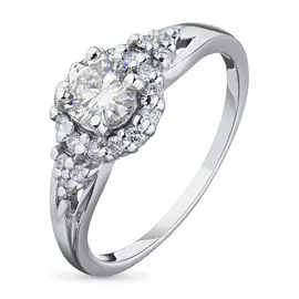 Кольцо из белого золота с бриллиантами э0901кц04200725