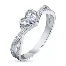 Кольцо из белого золота с бриллиантами э0901кц04200779