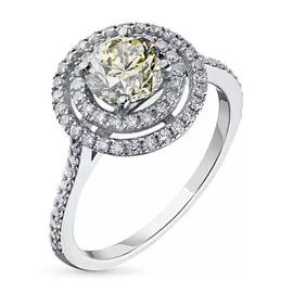 Кольцо из белого золота с бриллиантами э0901кц04200932