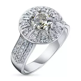 Кольцо из белого золота с бриллиантами э0901кц04201484