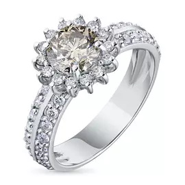 Кольцо из белого золота с бриллиантами э0901кц04201507