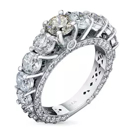 Кольцо из белого золота с бриллиантами э0901кц04201804