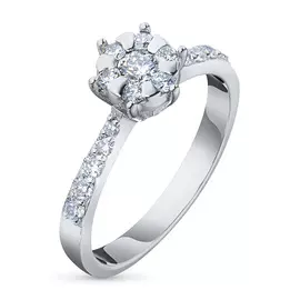 Кольцо из белого золота с бриллиантами э0901кц04201933