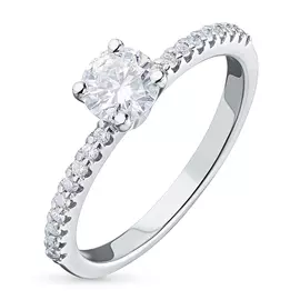 Кольцо из белого золота с бриллиантами э0901кц04202763