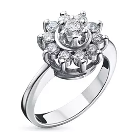 Кольцо из белого золота с бриллиантами э0901кц04202940