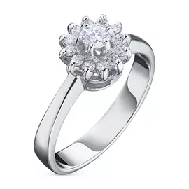 Кольцо из белого золота с бриллиантами э0901кц04202942