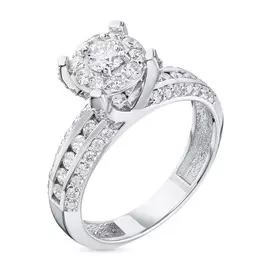 Кольцо из белого золота с бриллиантами э0901кц04210378