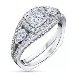 Кольцо из белого золота с бриллиантами э0901кц04210606