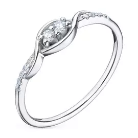 Кольцо из белого золота с бриллиантами э0901кц04211022