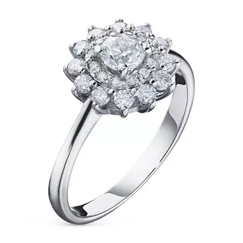 Кольцо из белого золота с бриллиантами э0901кц05165100