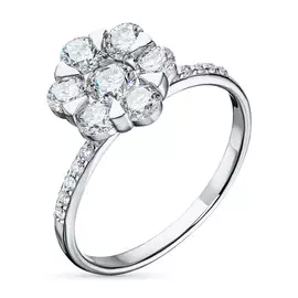 Кольцо из белого золота с бриллиантами э0901кц05210375