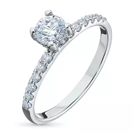 Кольцо из белого золота с бриллиантами э0901кц06165100