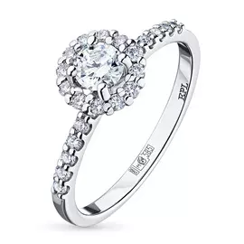 Кольцо из белого золота с бриллиантами э0901кц06165200