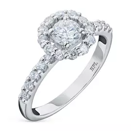 Кольцо из белого золота с бриллиантами э0901кц06165300