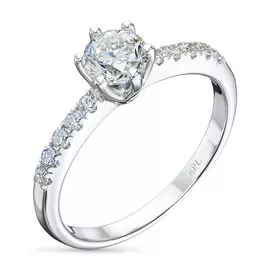 Кольцо из белого золота с бриллиантами э0901кц06210022