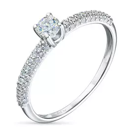 Кольцо из белого золота с бриллиантами э0901кц06210115