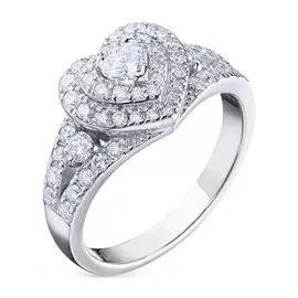 Кольцо из белого золота с бриллиантами э0901кц06210904