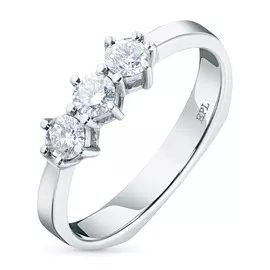 Кольцо из белого золота с бриллиантами э0901кц07070100