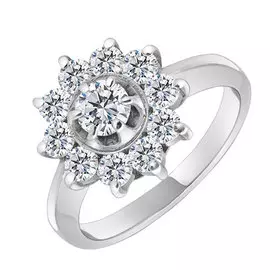 Кольцо из белого золота с бриллиантами э0901кц07145000