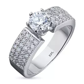 Кольцо из белого золота с бриллиантами э0901кц07160700