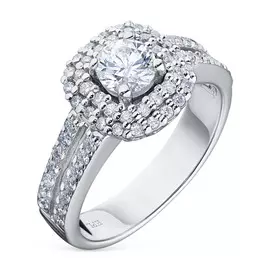 Кольцо из белого золота с бриллиантами э0901кц07166700