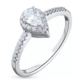 Кольцо из белого золота с бриллиантами э0901кц07180800