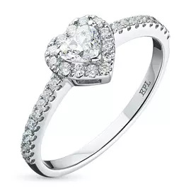 Кольцо из белого золота с бриллиантами э0901кц07181100