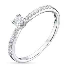 Кольцо из белого золота с бриллиантами э0901кц07210110