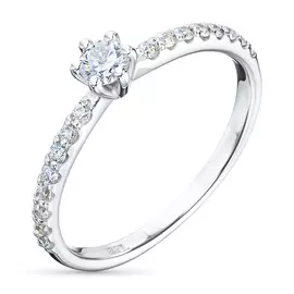 Кольцо из белого золота с бриллиантами э0901кц07210111