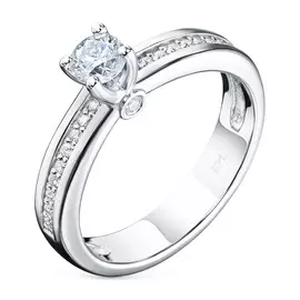 Кольцо из белого золота с бриллиантами э0901кц07210651