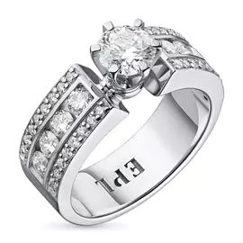 Кольцо из белого золота с бриллиантами э0901кц08163200