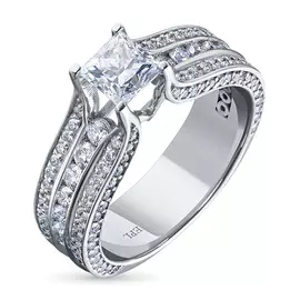 Кольцо из белого золота с бриллиантами э0901кц08170800