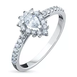 Кольцо из белого золота с бриллиантами э0901кц08184700