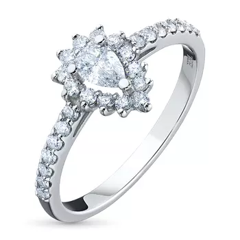 Кольцо из белого золота с бриллиантами э0901кц08184700