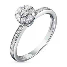 Кольцо из белого золота с бриллиантами э0901кц08189500