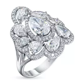 Кольцо из белого золота с бриллиантами э0901кц08200914