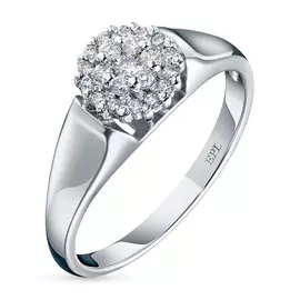 Кольцо из белого золота с бриллиантами э0901кц09156000