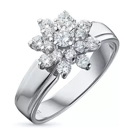 Кольцо из белого золота с бриллиантами э0901кц09160400