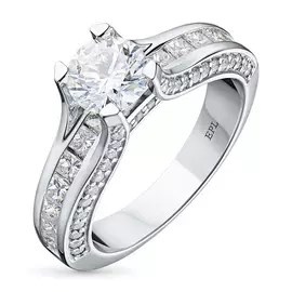 Кольцо из белого золота с бриллиантами э0901кц09172800