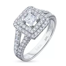 Кольцо из белого золота с бриллиантами э0901кц09186400