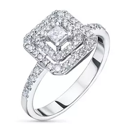 Кольцо из белого золота с бриллиантами э0901кц09191170