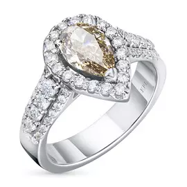 Кольцо из белого золота с бриллиантами э0901кц09200936