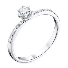 Кольцо из белого золота с бриллиантами э0901кц09210001